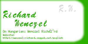 richard wenczel business card